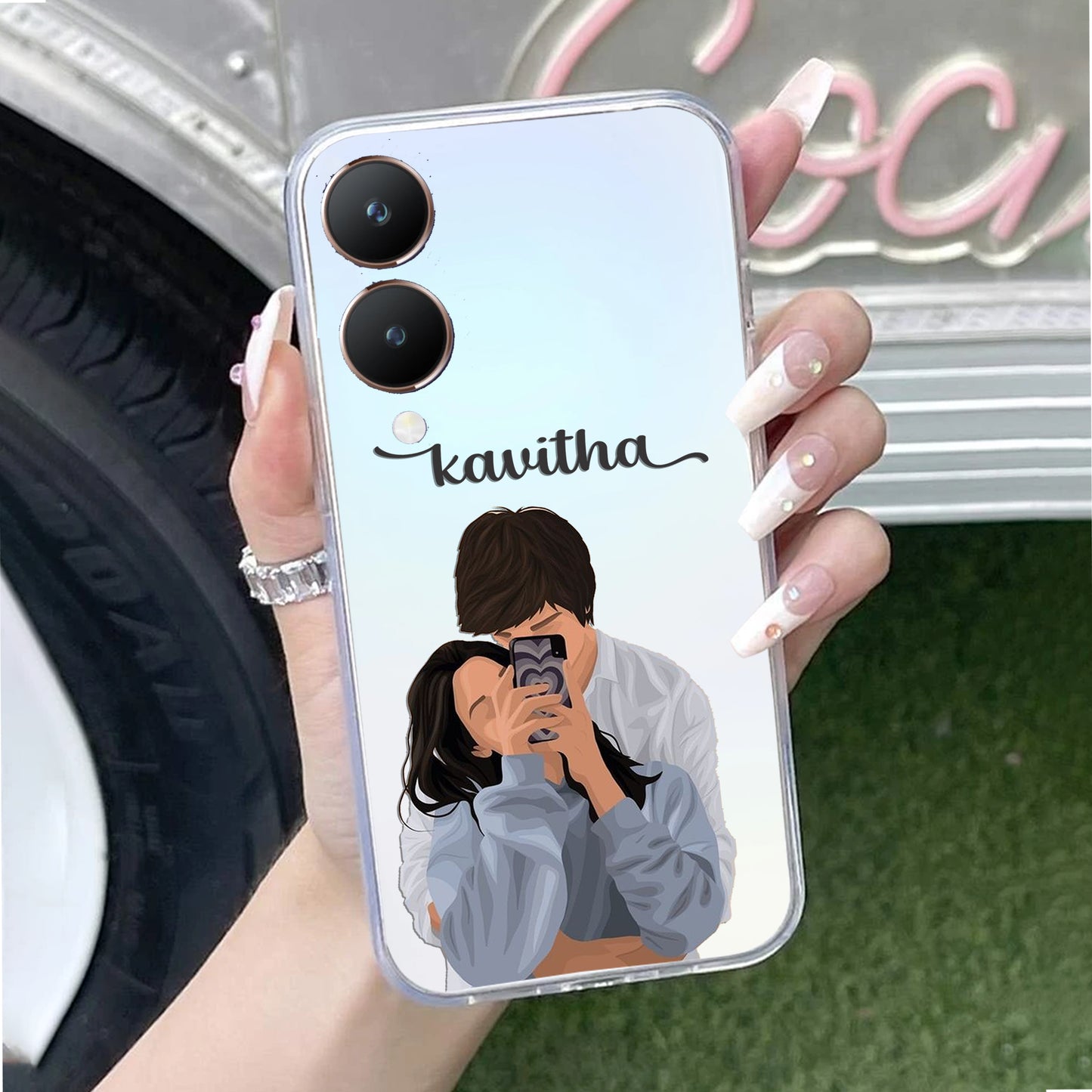 Captured Love Customize Transparent Silicon Case For Vivo