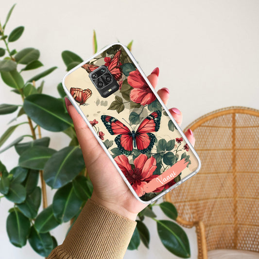 Butterfly Customize Transparent Silicon Case For Poco