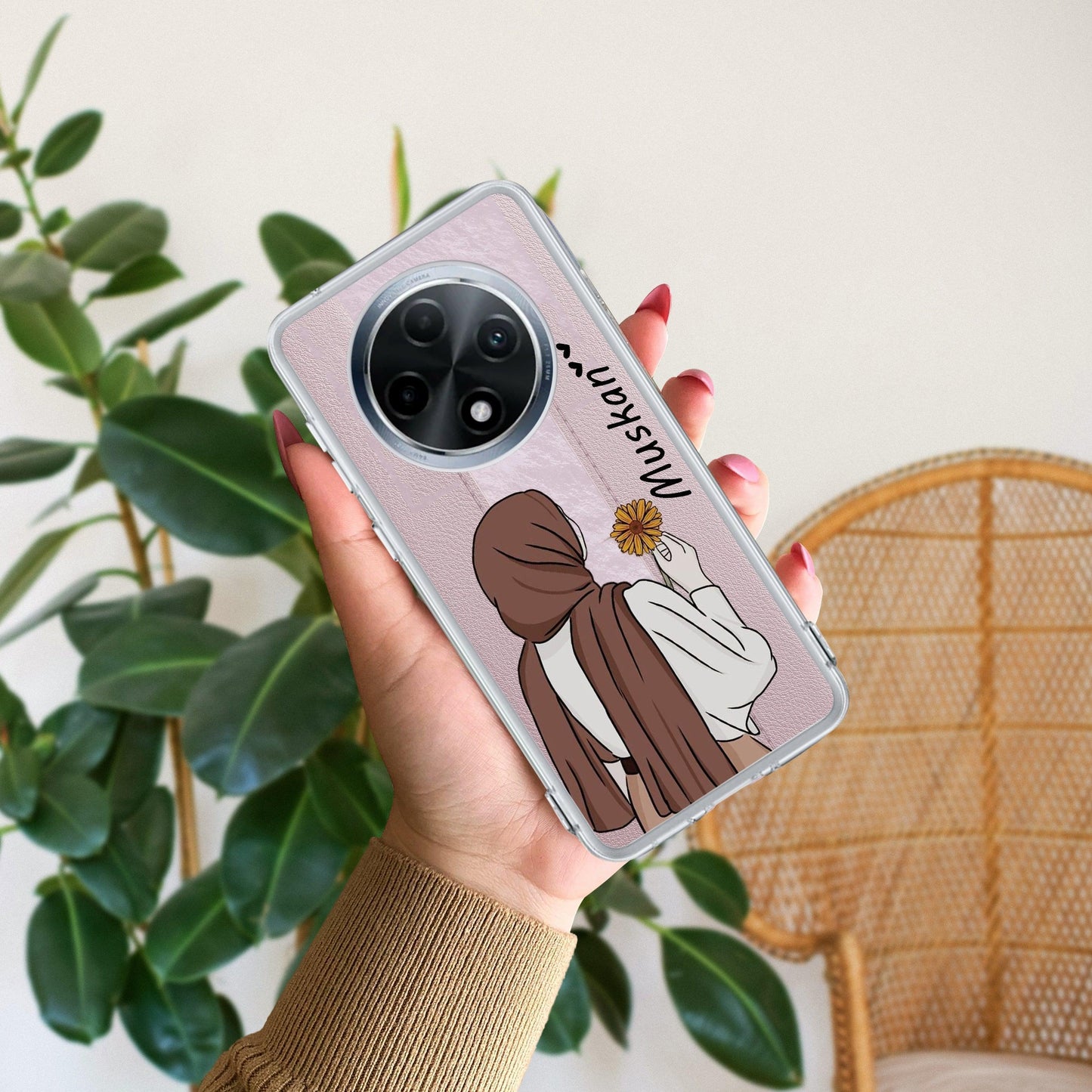 Personalized Hijab Girl Transparent Silicon Case V2 For Oppo - ShopOnCliQ