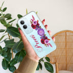 Blue Aster Floral Customize Anti Yellow Case For Vivo Y29 5G