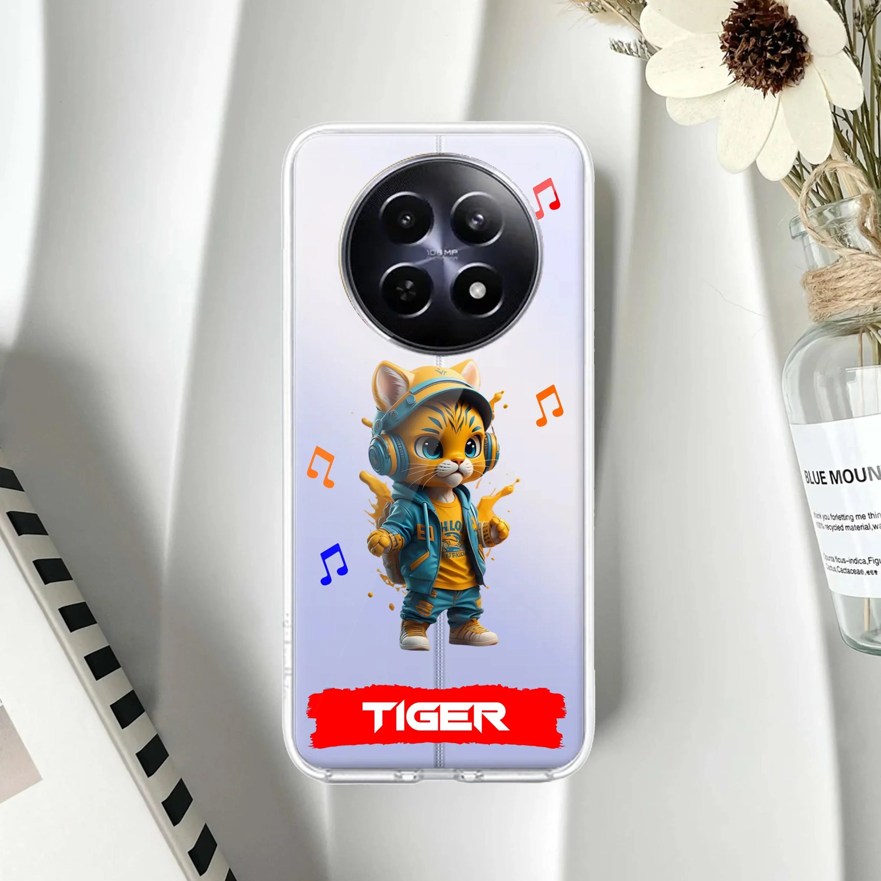 Music Cat Customize Anti Yelllow Case For Realme 14 Pro Lite 5G