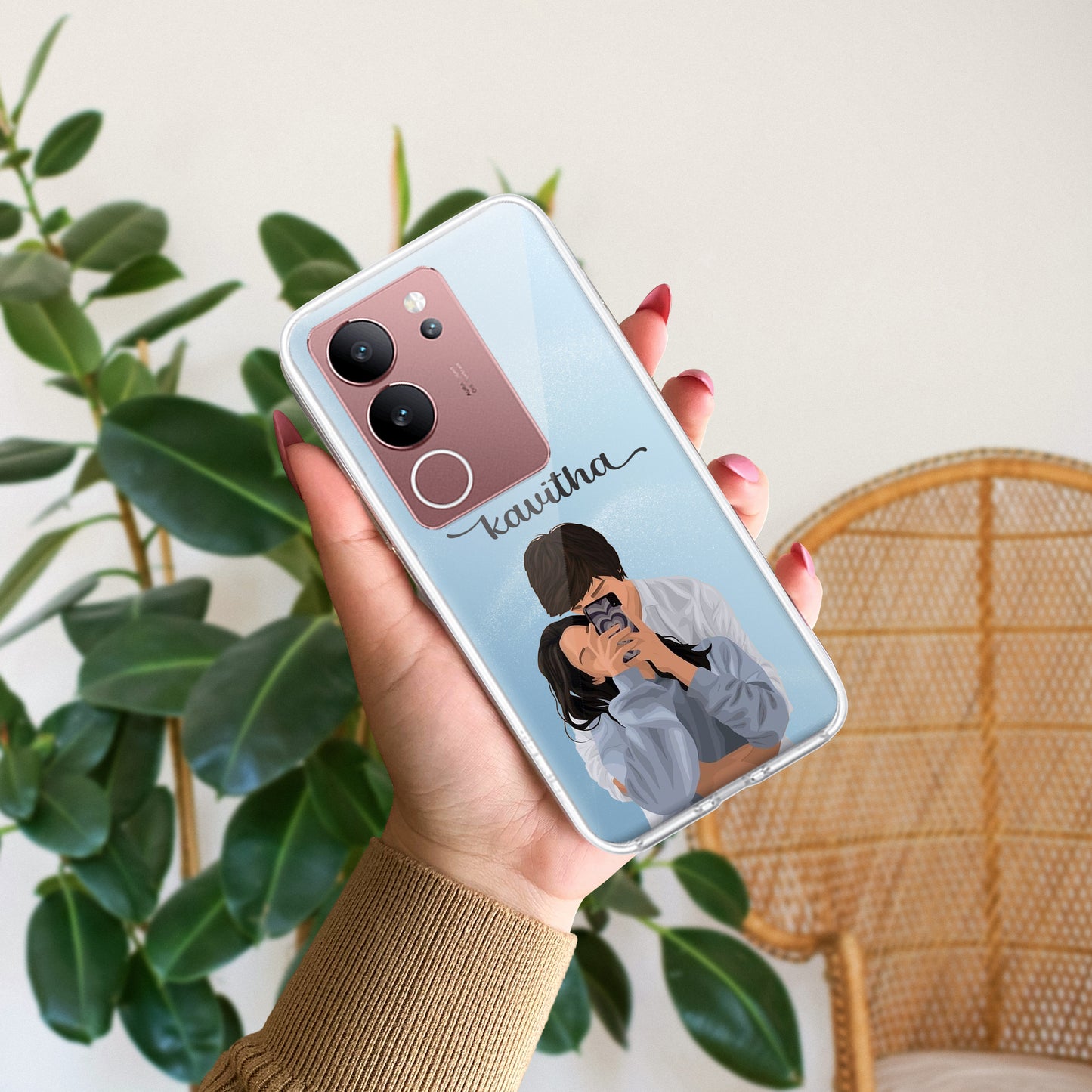 Captured Love Customize Transparent Silicon Case For Vivo