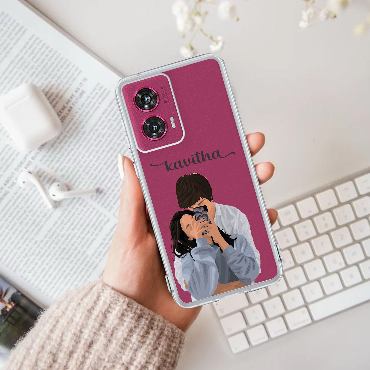 Captured Love Customize Transparent Silicon Case For Motorola