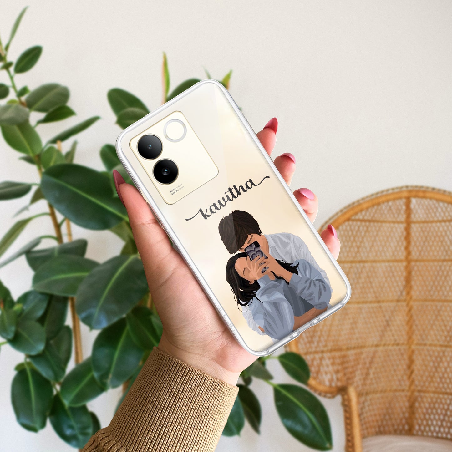 Captured Love Customize Transparent Silicon Case For Vivo