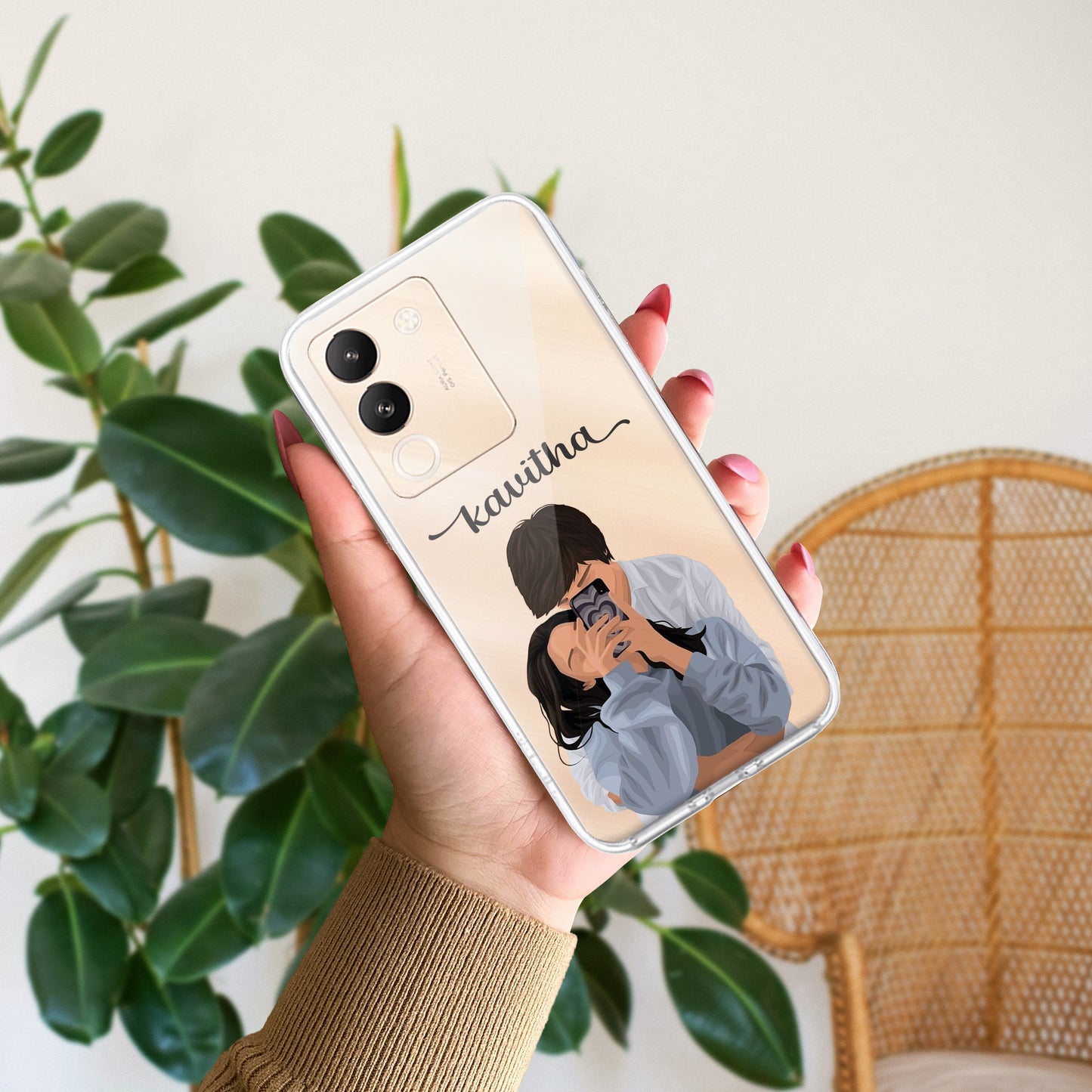 Captured Love Customize Transparent Silicon Case For Vivo