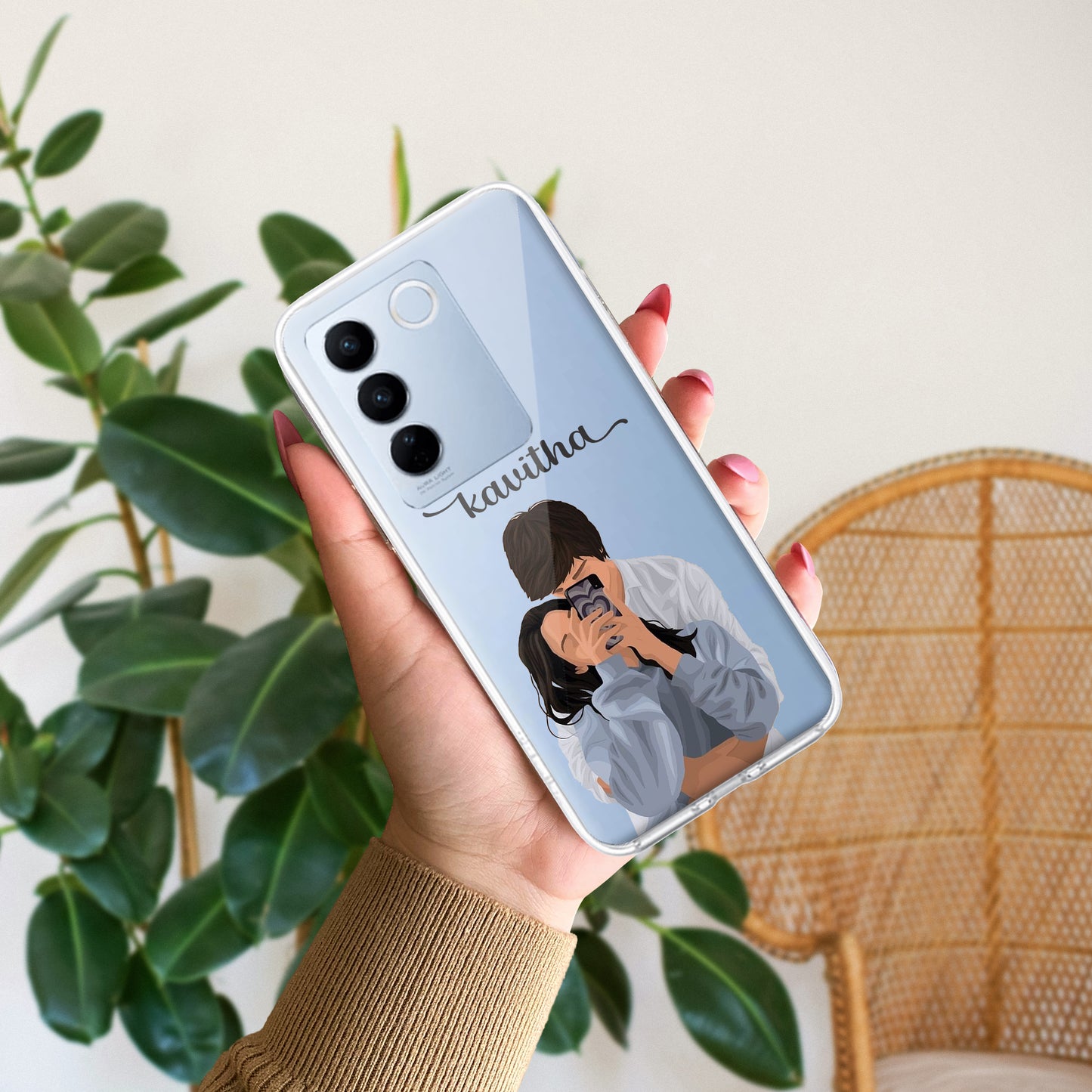 Captured Love Customize Transparent Silicon Case For Vivo