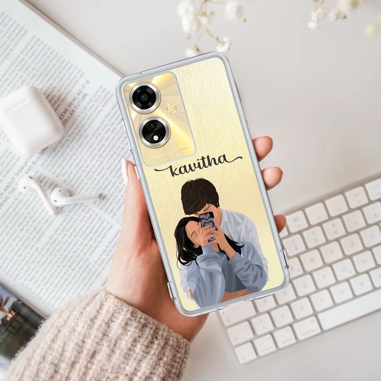 Captured Love Customize Transparent Silicon Case For Oppo