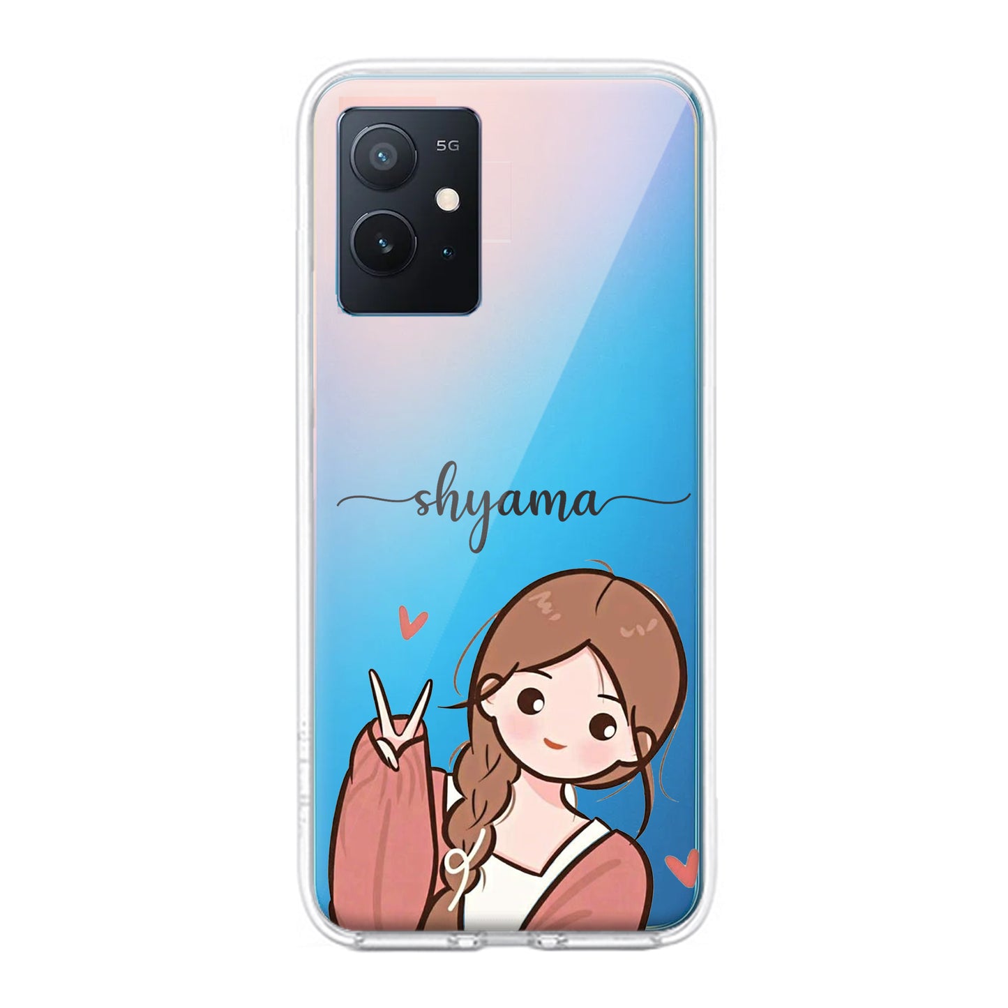 Cute Charm Customize Transparent Silicon Case For iQOO