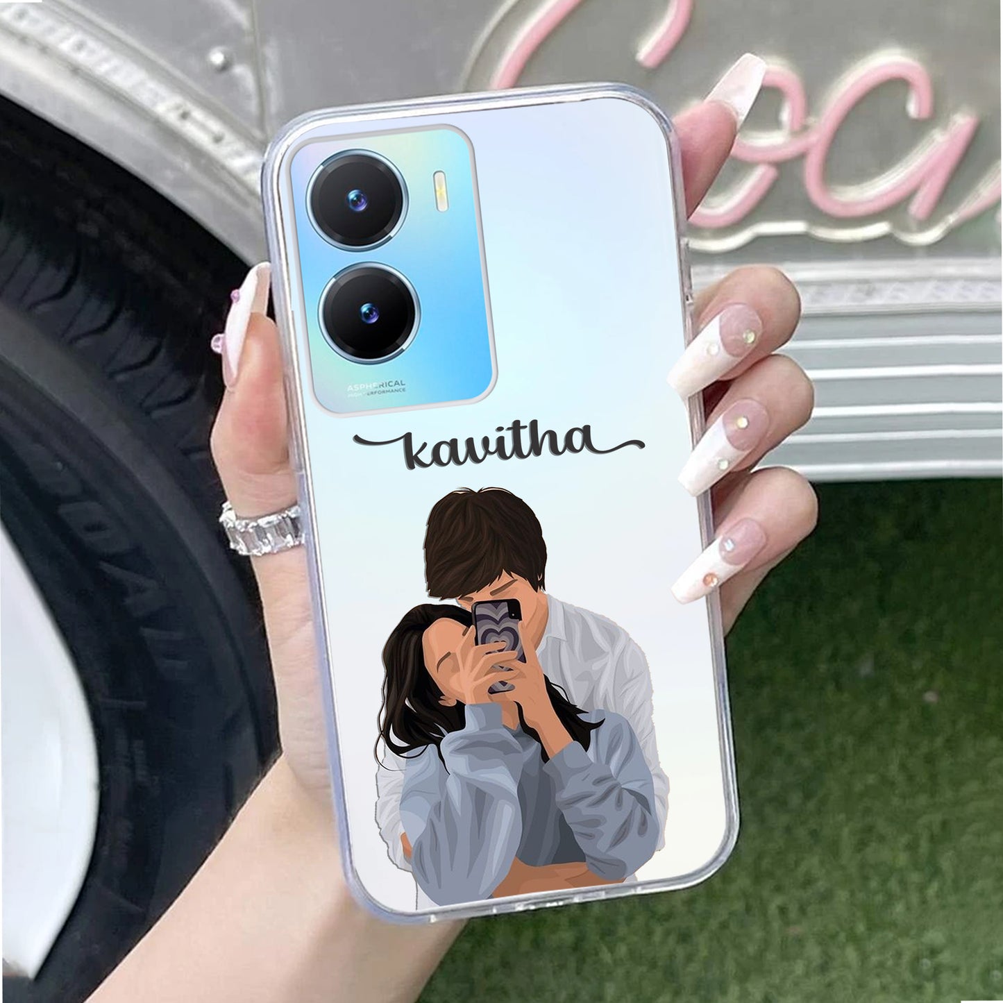 Captured Love Customize Transparent Silicon Case For Vivo