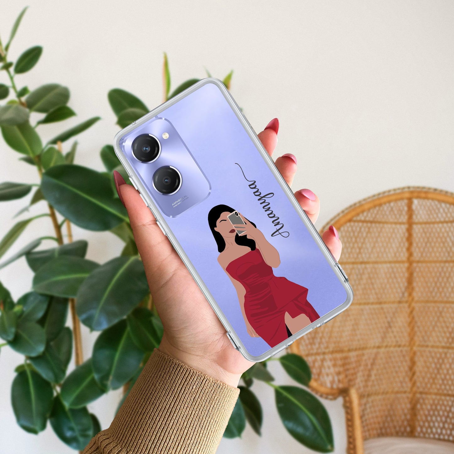 Scarlet Selfie Customize Transparent Silicon Case For Vivo