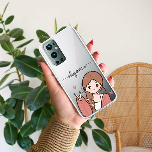 Cute Charm Customize Transparent Silicon Case For OnePlus