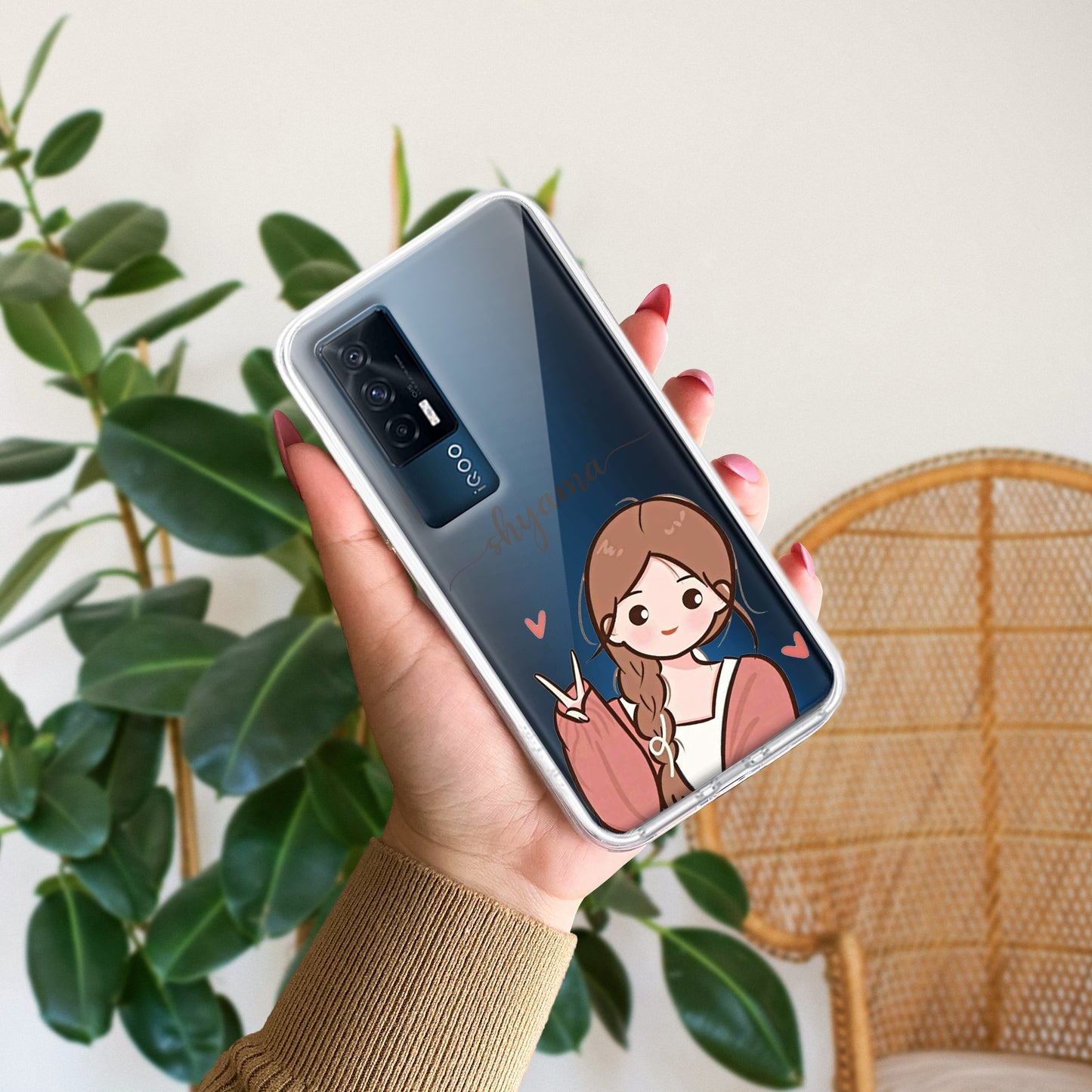 Cute Charm Customize Transparent Silicon Case For iQOO