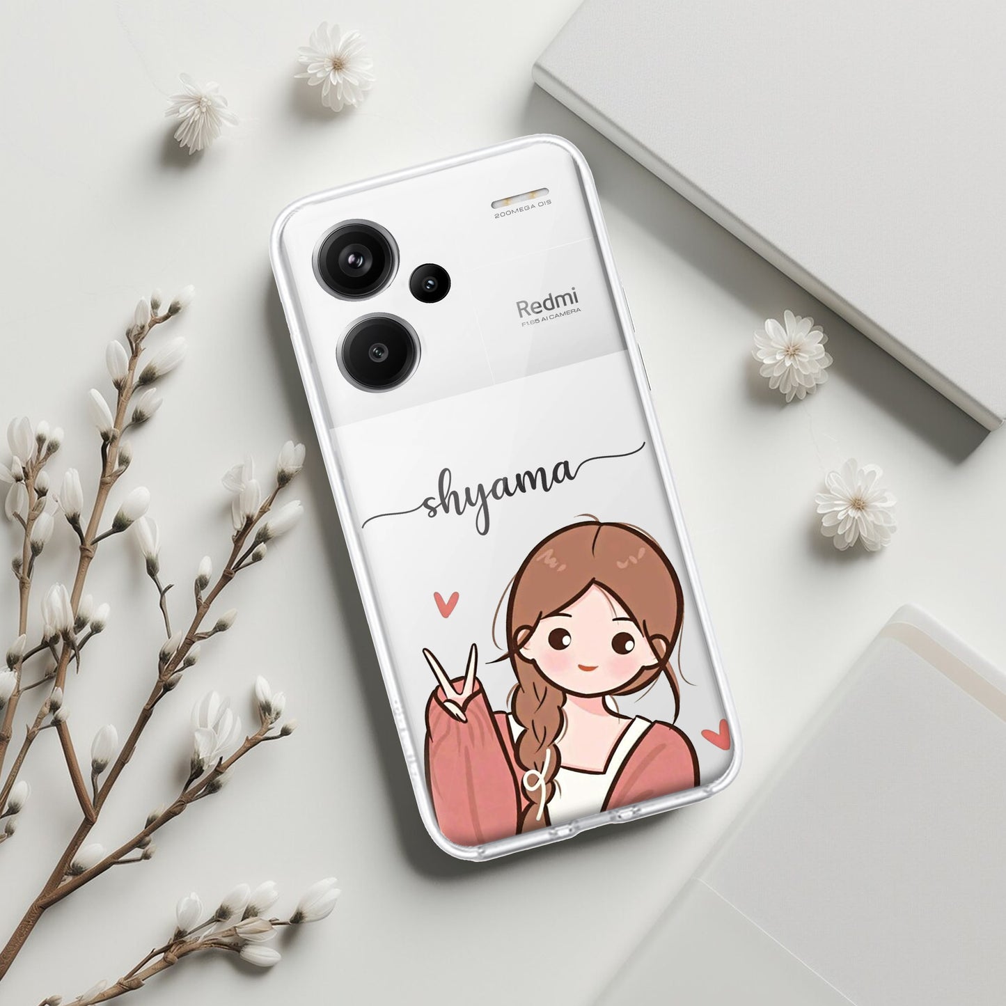 Cute Charm Customize Transparent Silicon Case For Redmi/Xiaomi