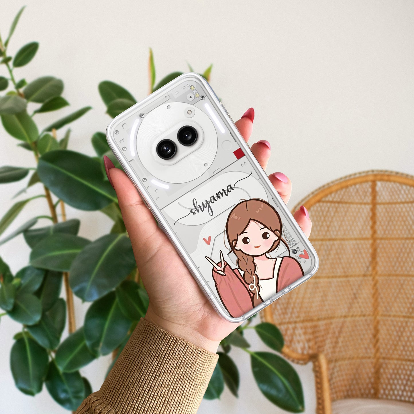 Cute Charm Customize Transparent Silicon Case For Nothing