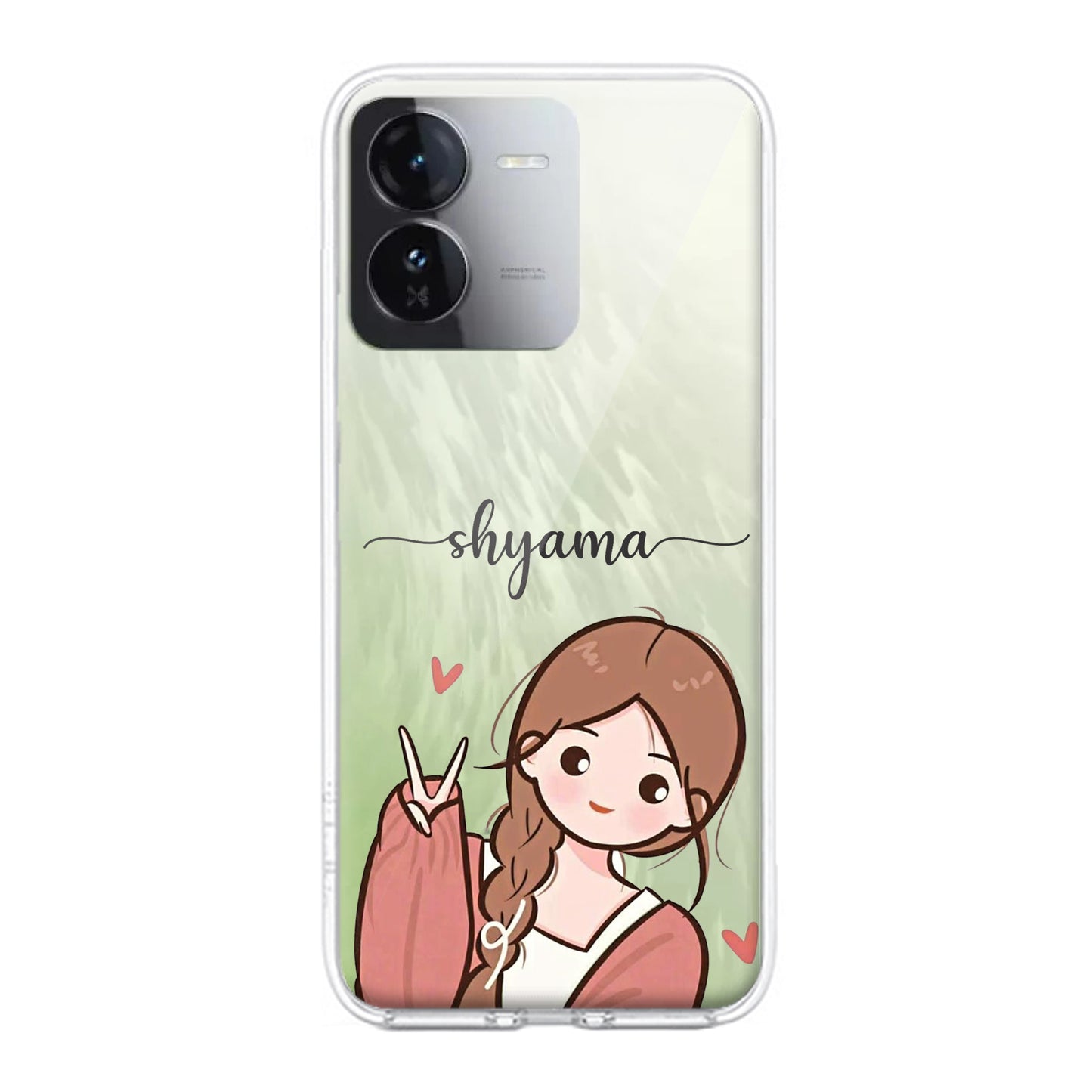 Cute Charm Customize Transparent Silicon Case For iQOO