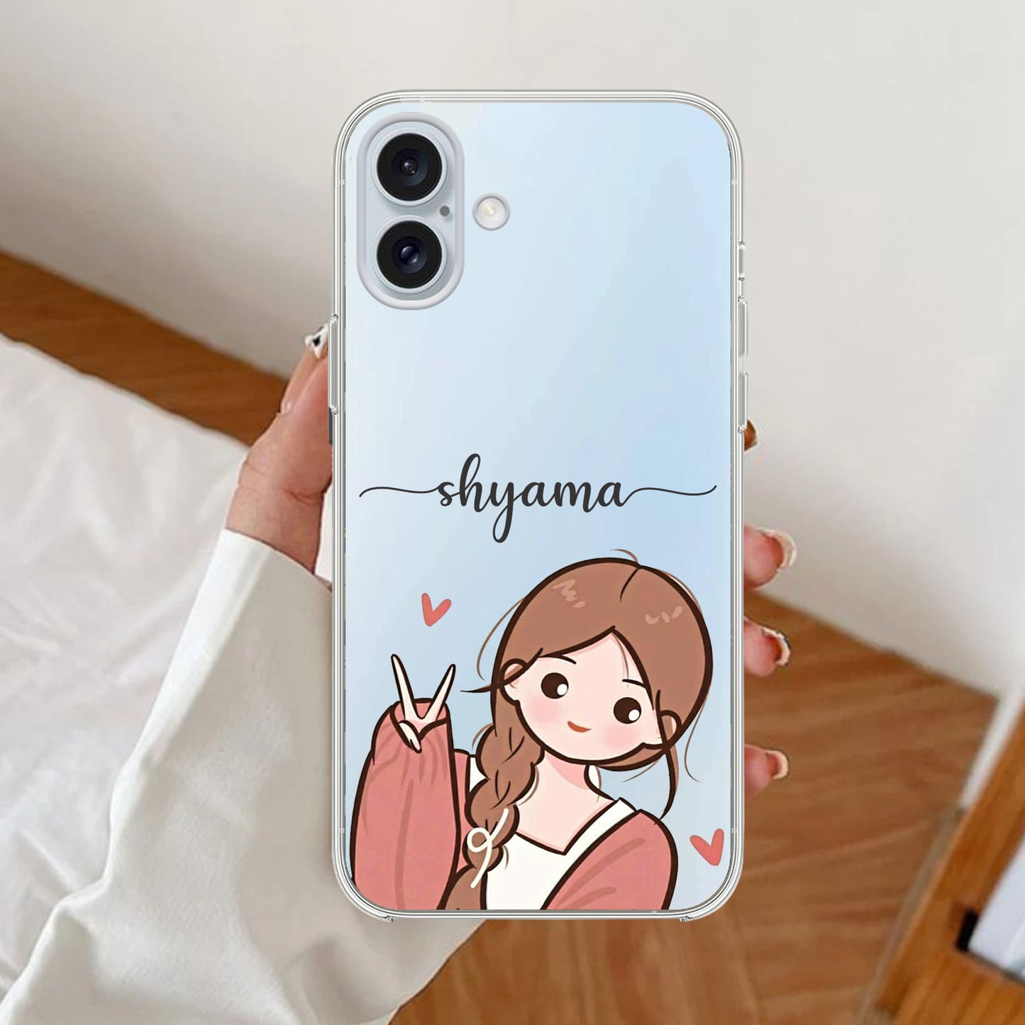 Cute Charm Customize Transparent Silicon Case For iPhone