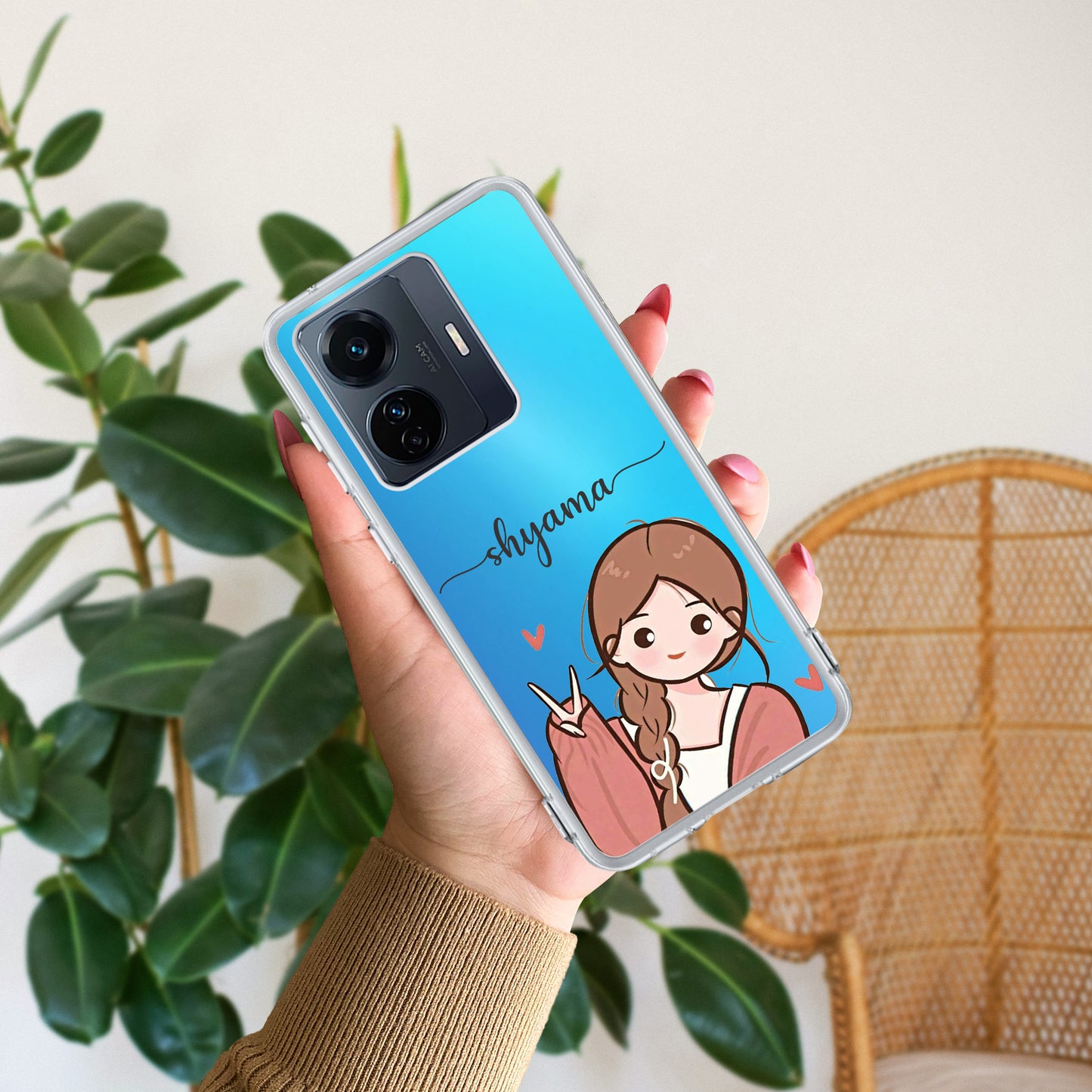 Cute Charm Customize Transparent Silicon Case For iQOO