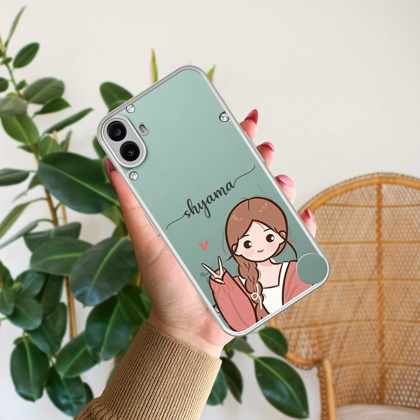 Cute Charm Customize Transparent Silicon Case For Nothing