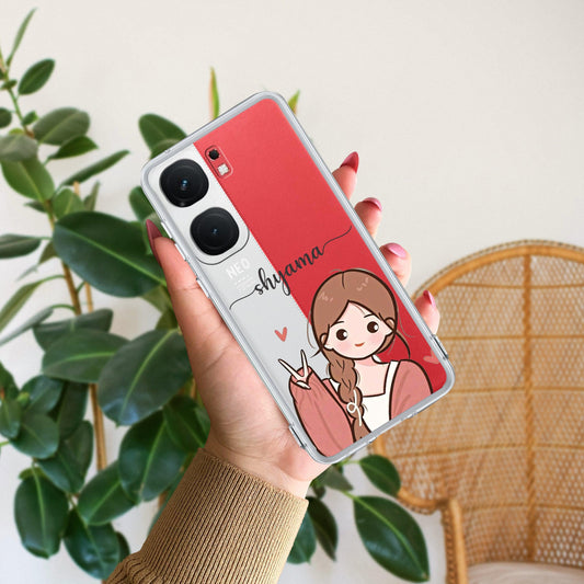 Cute Charm Customize Transparent Silicon Case For iQOO