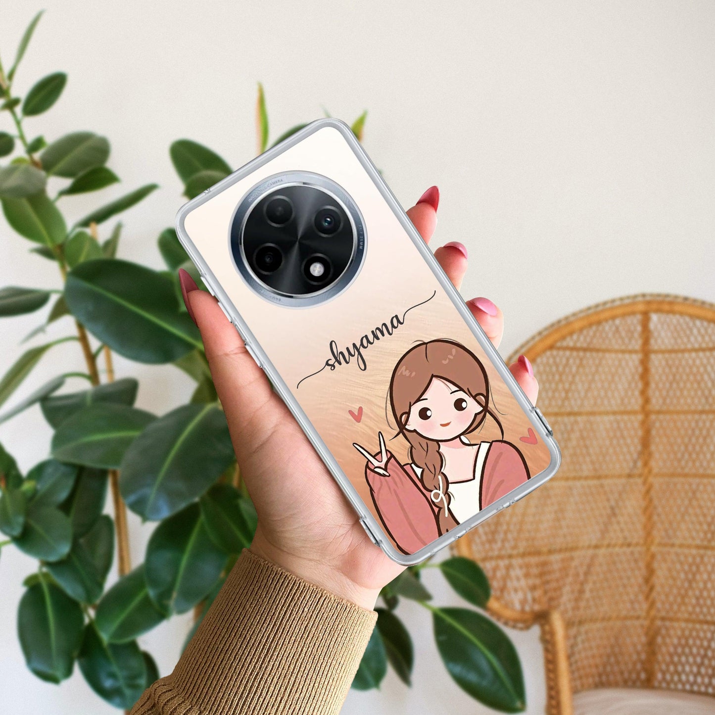 Cute Charm Customize Transparent Silicon Case For Oppo