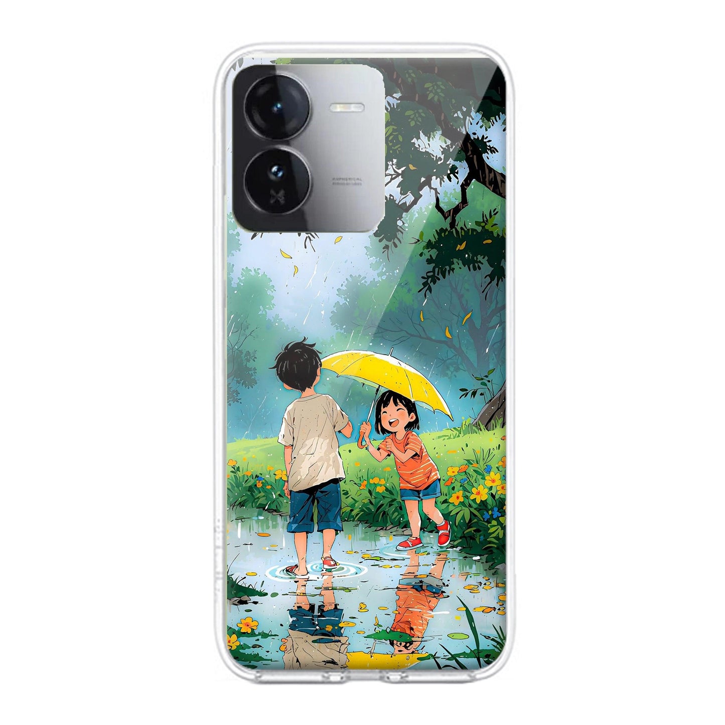 Raindrop Moments Transparent Silicon Case For iQOO