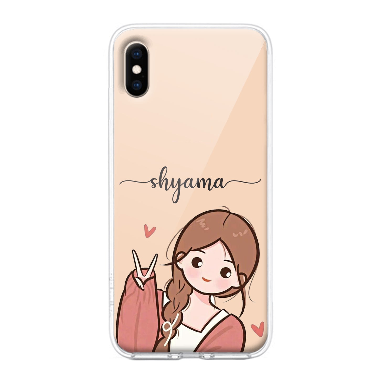 Cute Charm Customize Transparent Silicon Case For iPhone