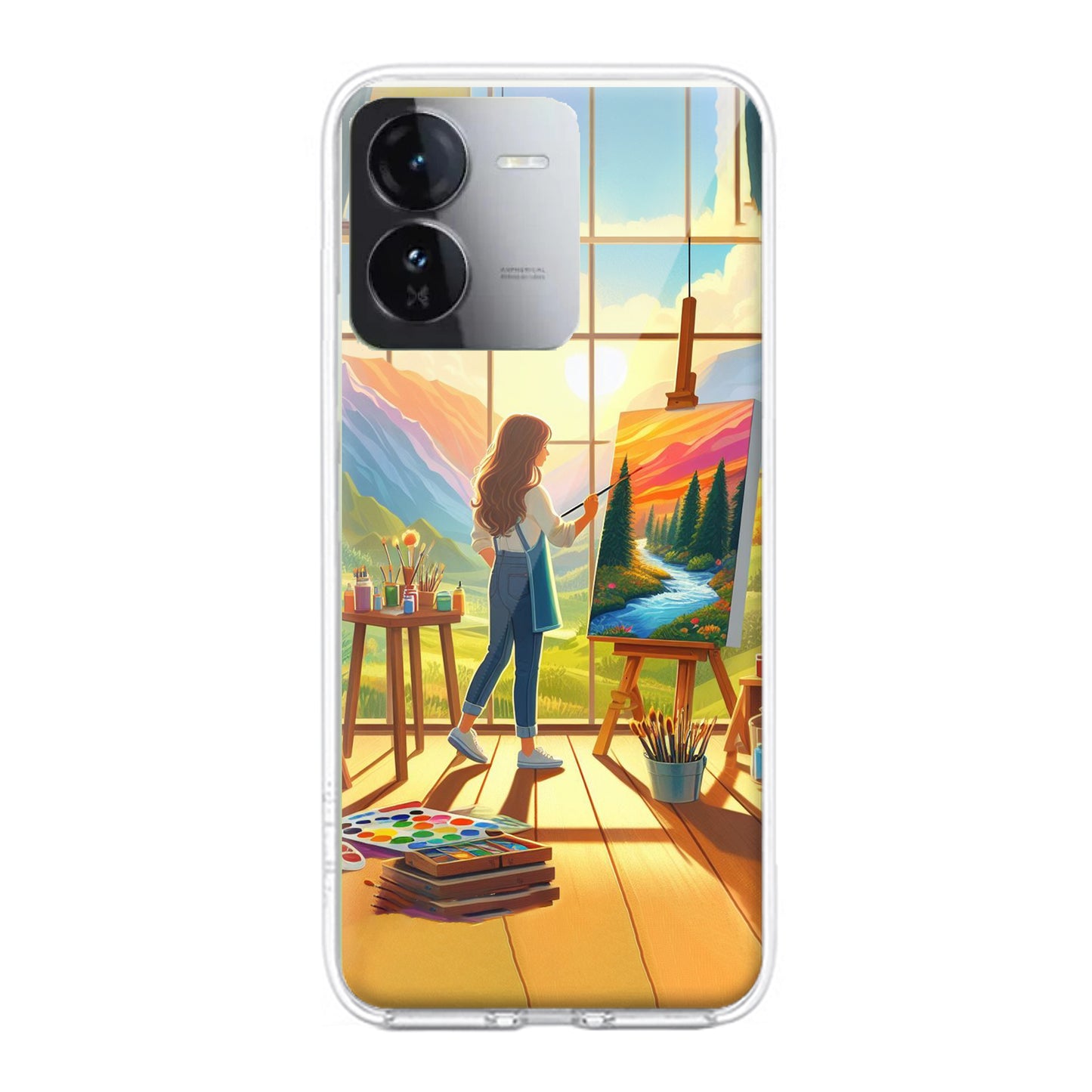 Canvas of Dreams Transparent Silicon Case For iQOO