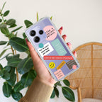 Stickers Happiest Person Transparent Silicon Case Peach For Redmi/Xiaomi - ShopOnCliQ