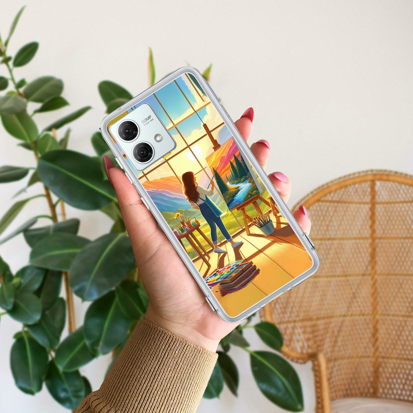 Canvas of Dreams Transparent Silicon Case For Motorola