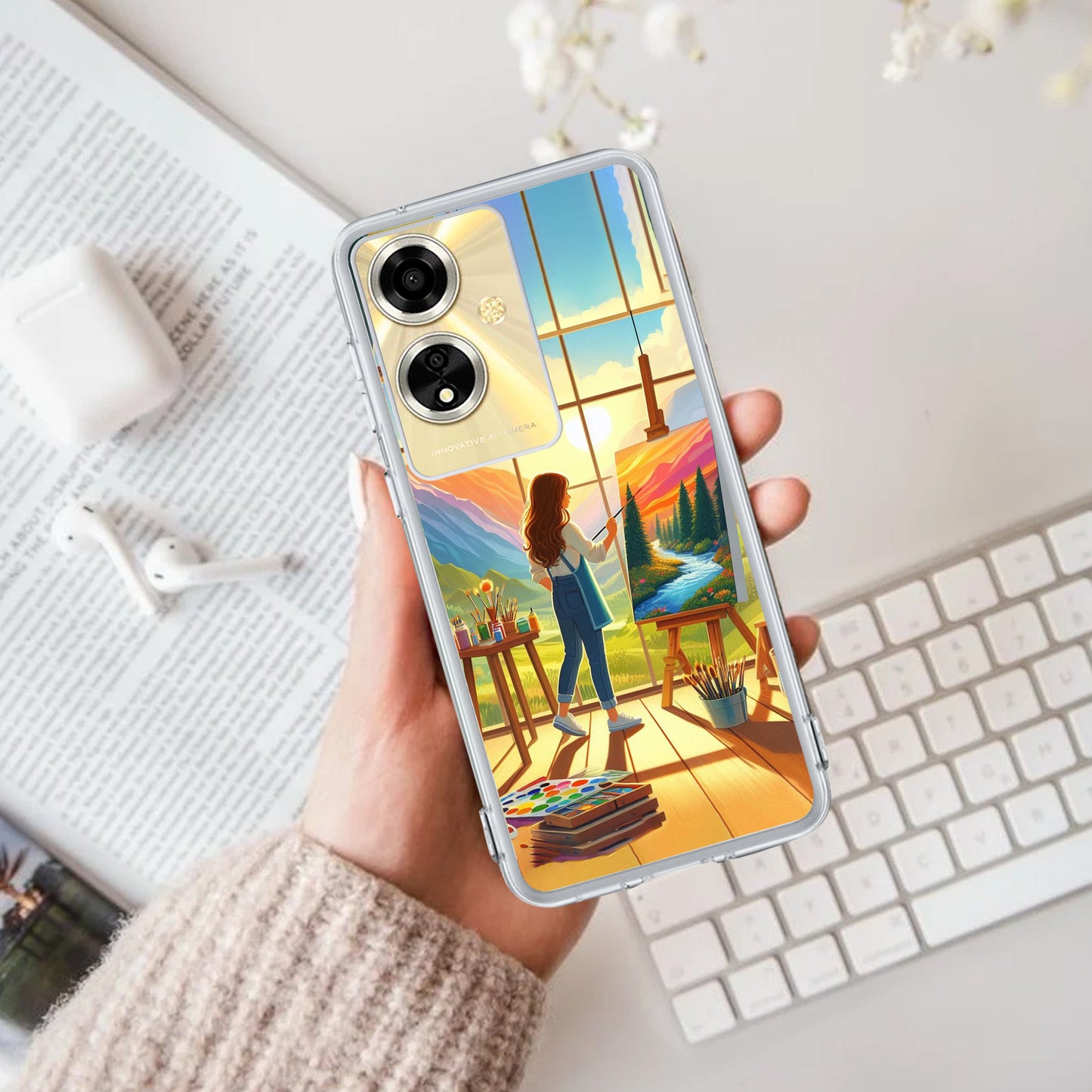 Canvas of Dreams Transparent Silicone Case for Oppo