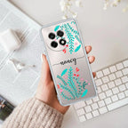 Blue Floral Customize Anti Yellow Case For OnePlus 13R 5G