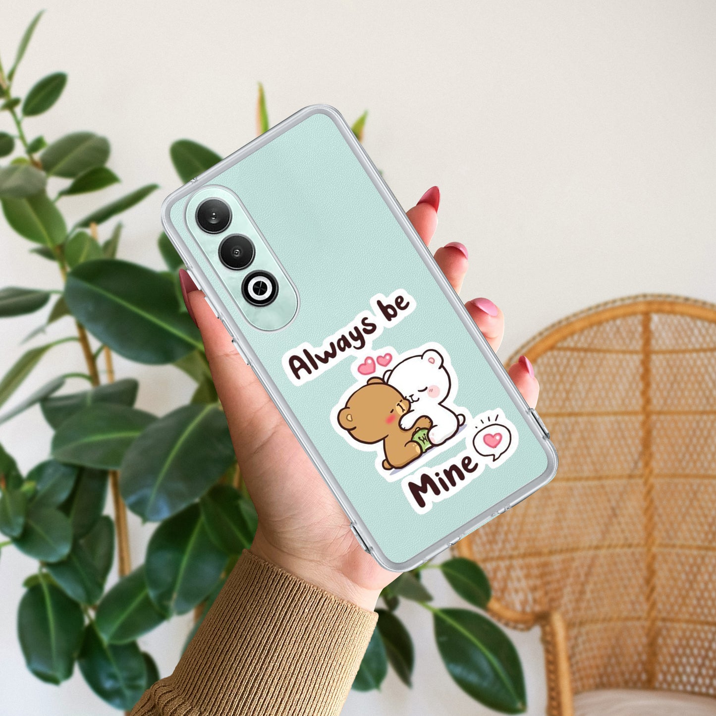 Cute Cuddle Bears Transparent Silicon Case For OnePlus