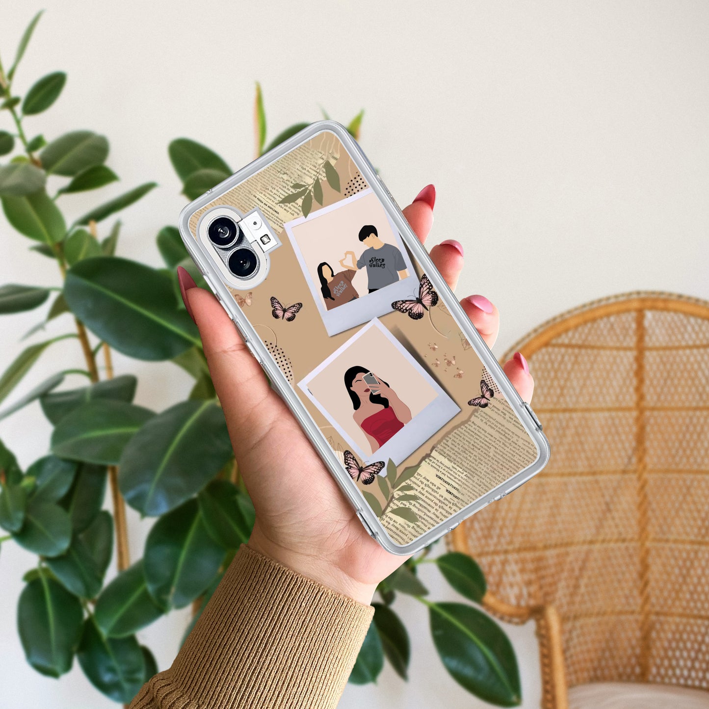 Creatistic Personlised  Photo Transparent Silicon Case For Nothing