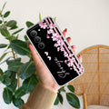 Pink Floral Customize Transparent Silicon Case For Realme/Narzo