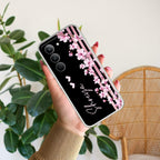 Pink Floral Customize Transparent Silicon Case For Realme C73 5G