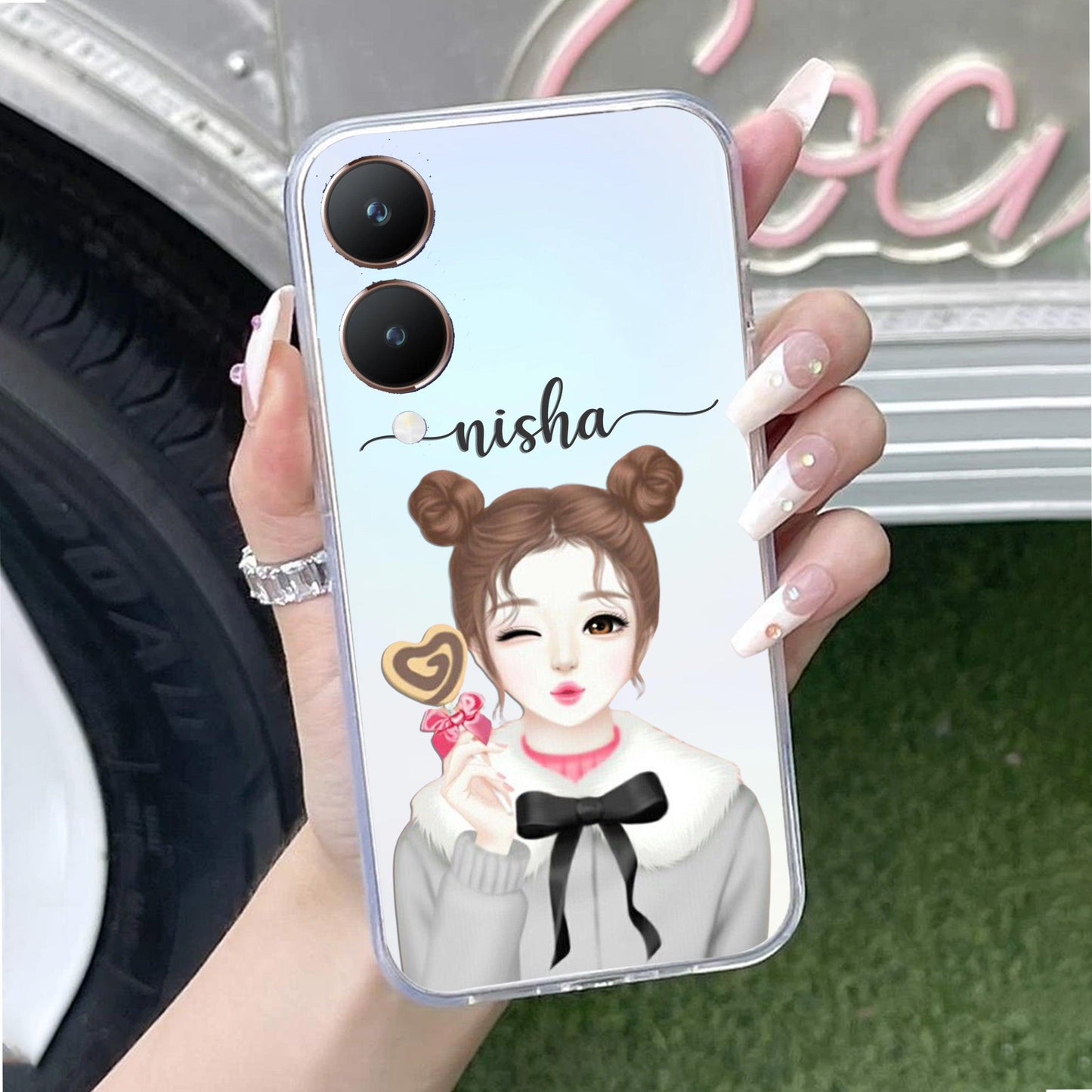 Candy Wink Customize Transparent Silicon Case For Vivo