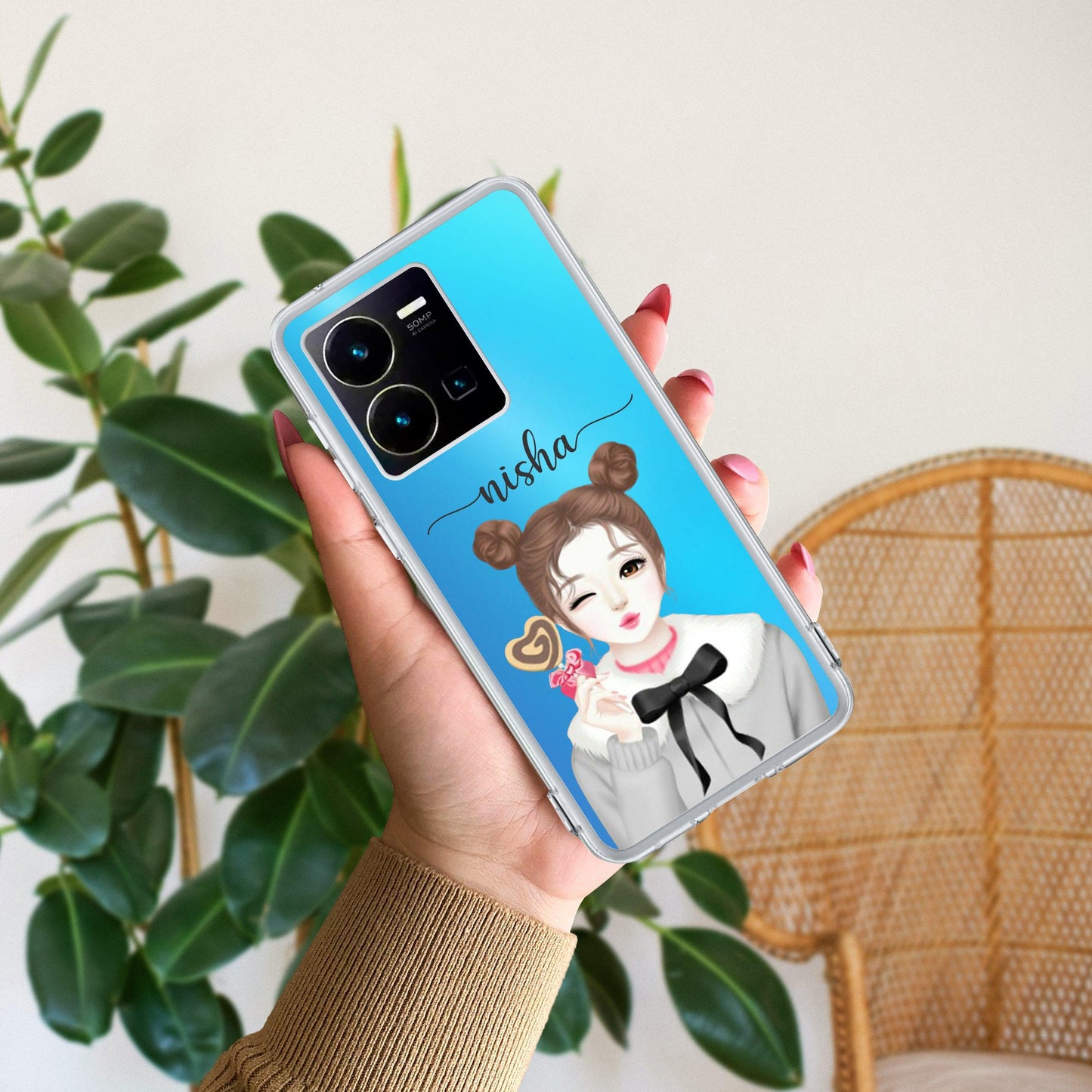 Candy Wink Customize Transparent Silicon Case For Vivo