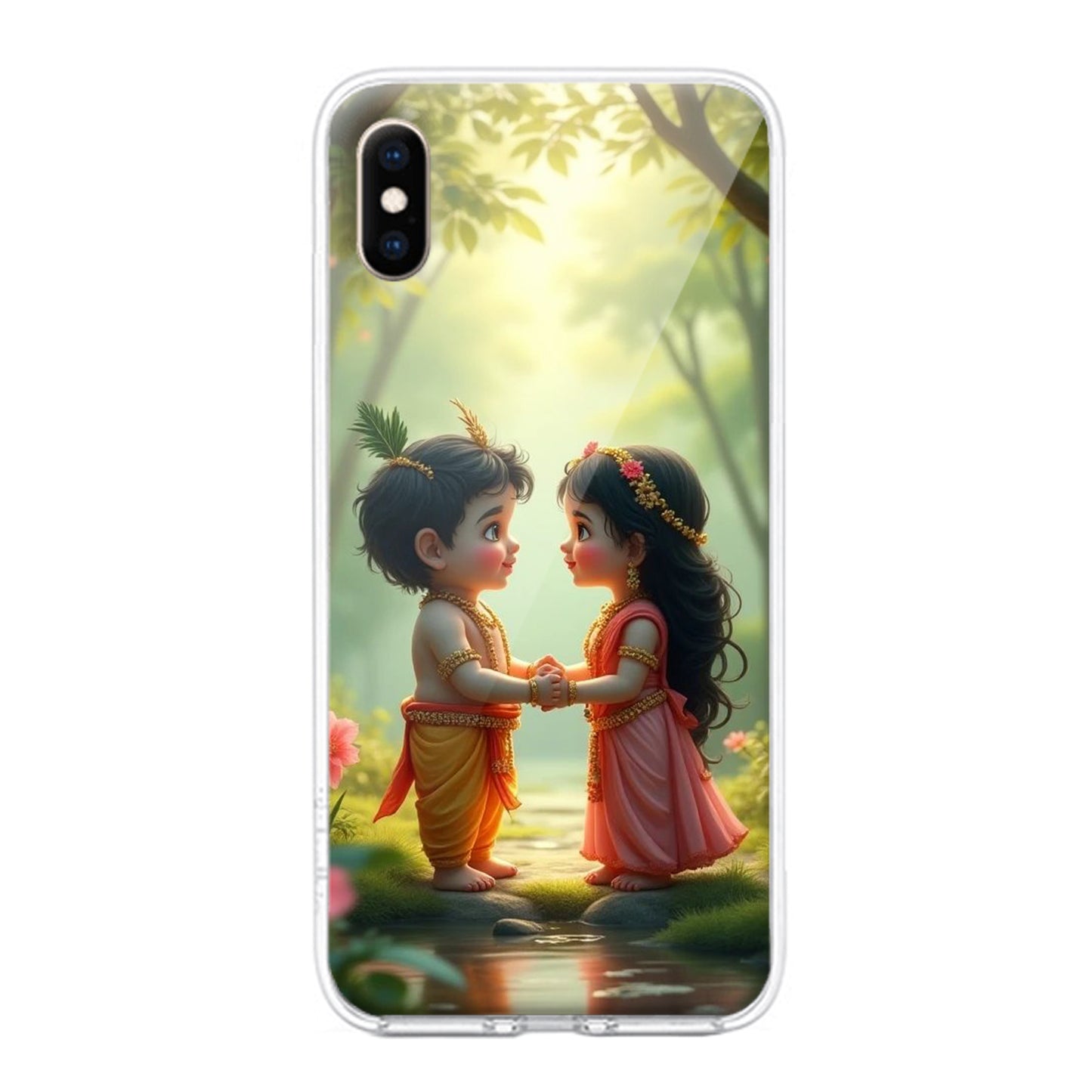 Heavenly Bond Transparent Silicon Case For iPhone