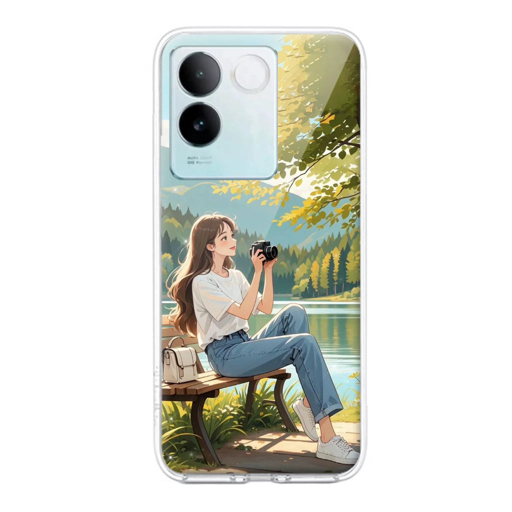 Nature-s Frame Transparent Silicon Case For iQOO Z7 5G