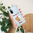 Cute Cuddle Bears Transparent Silicon Case For Redmi Note 14 Pro 5G