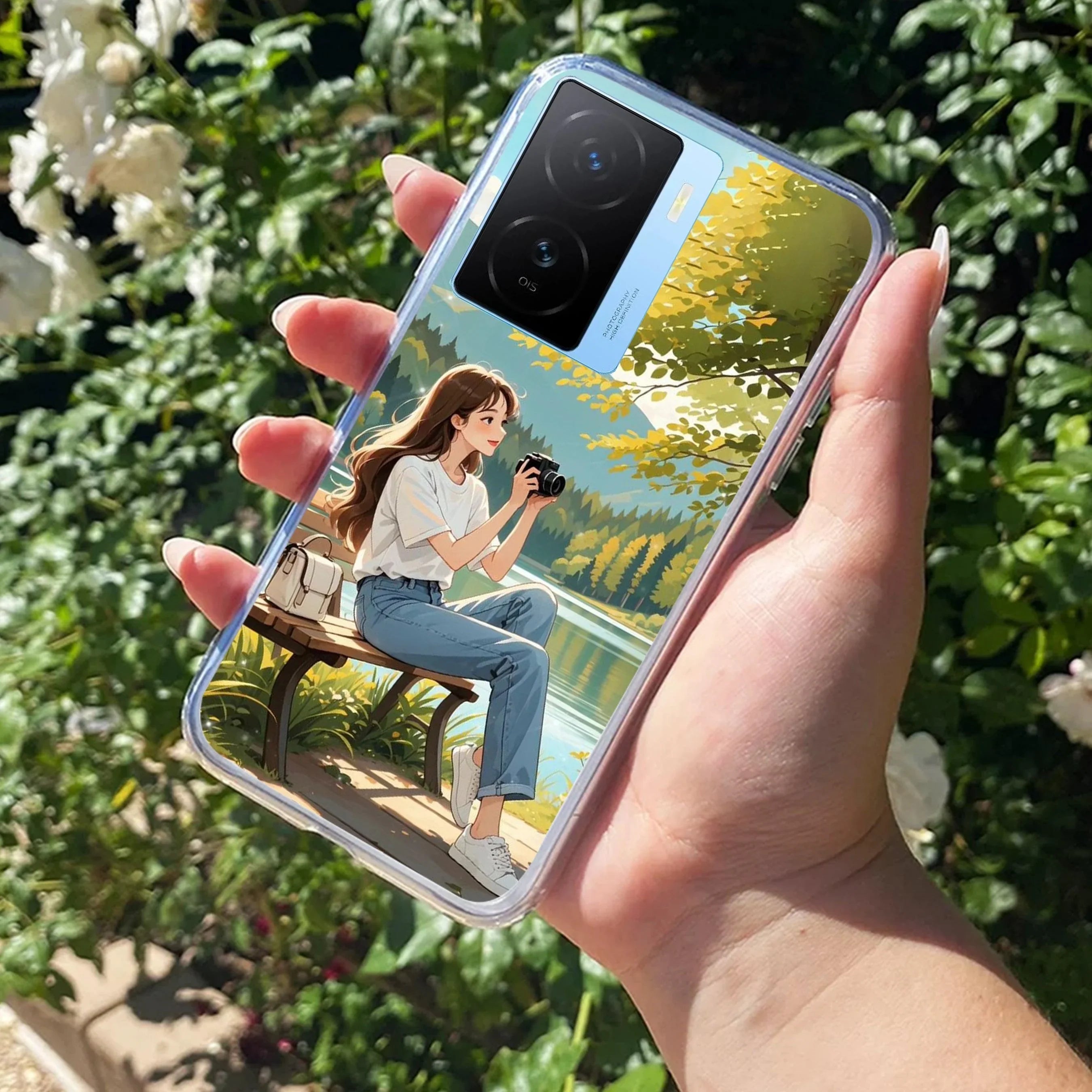 Nature-s Frame Transparent Silicon Case For iQOO Neo 7 5G