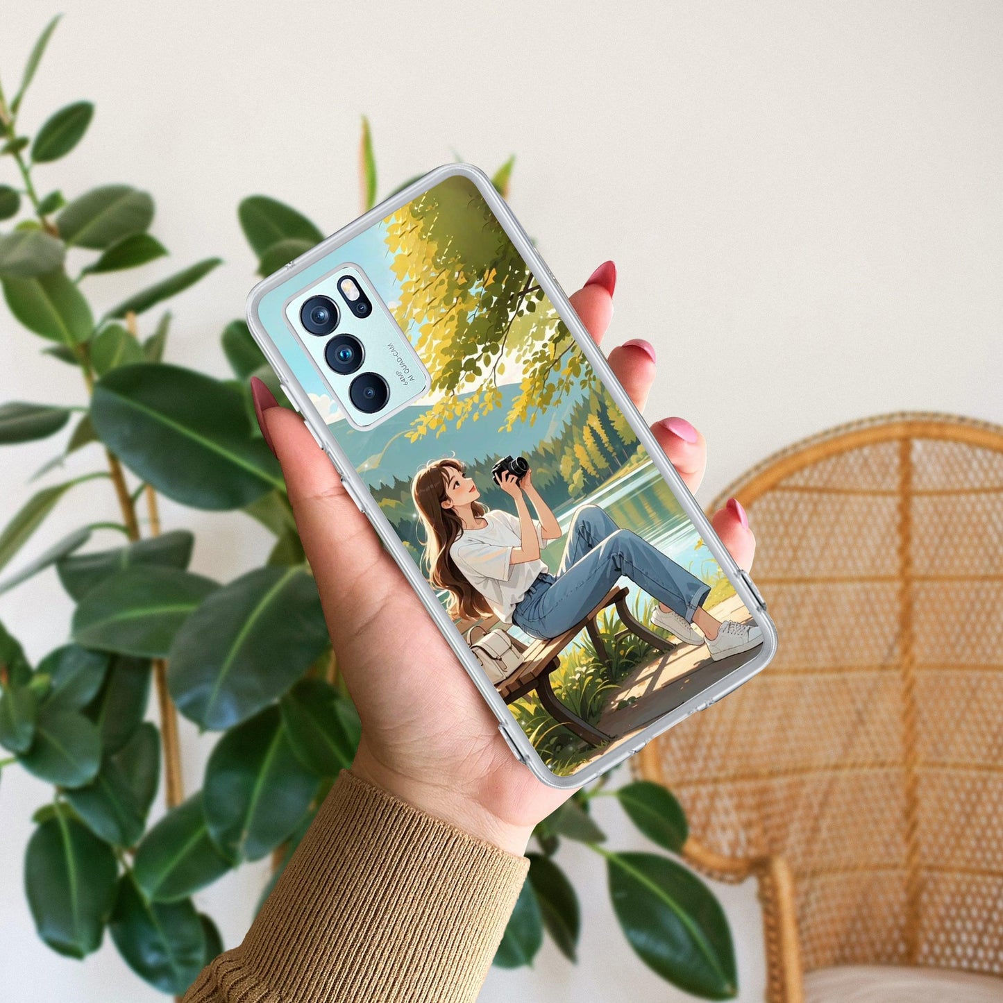 Nature’s Frame Transparent Silicon Case For Oppo