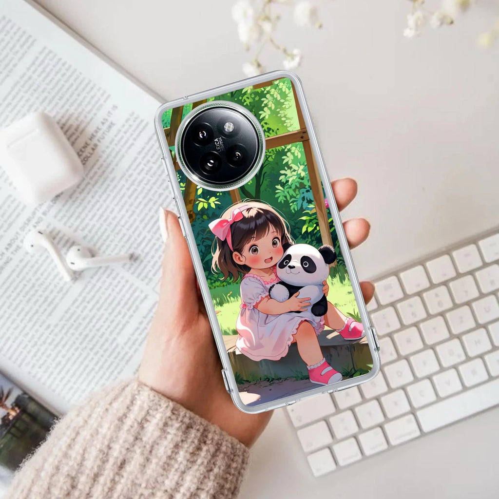 Blush & Panda Transparent Silicon Case For Xiaomi 14 Civi 5G