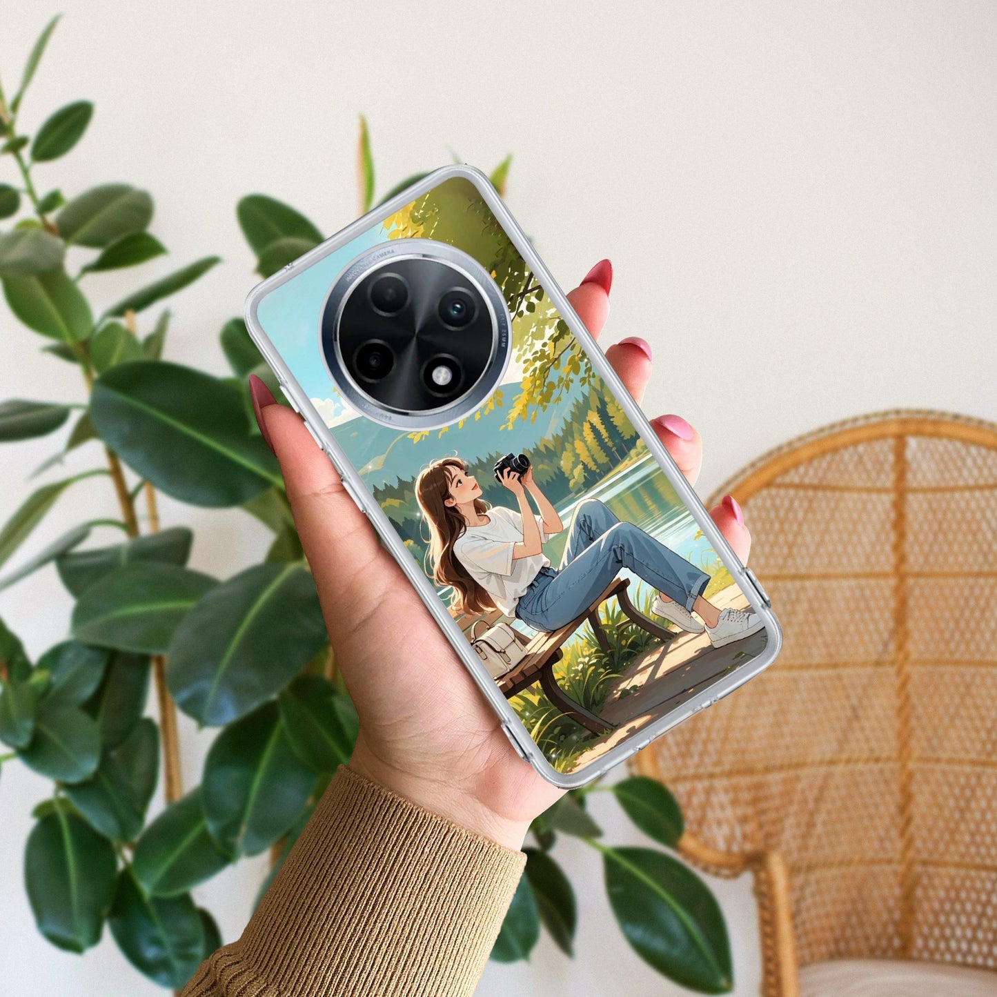 Nature’s Frame Transparent Silicon Case For Oppo