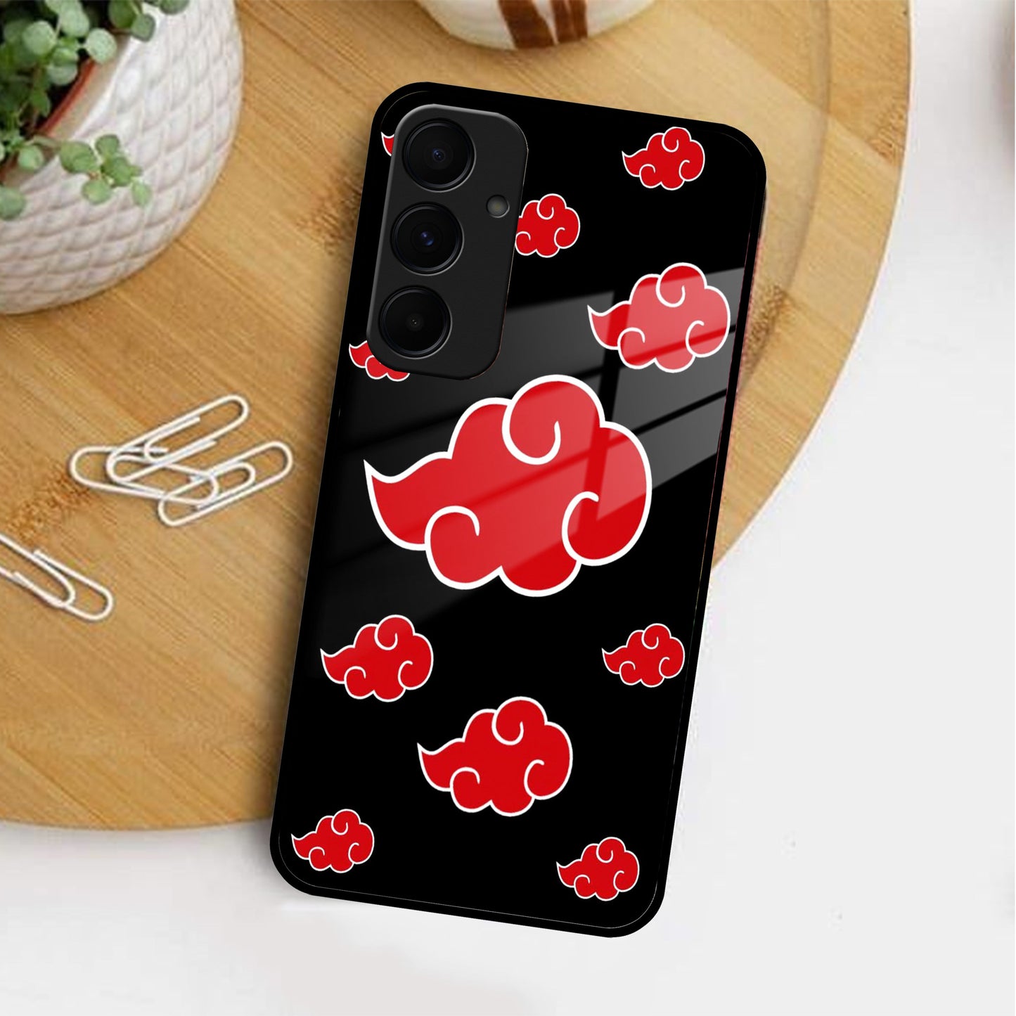 Red Cloud Mobile Glass Phone Case Cover For Samsung