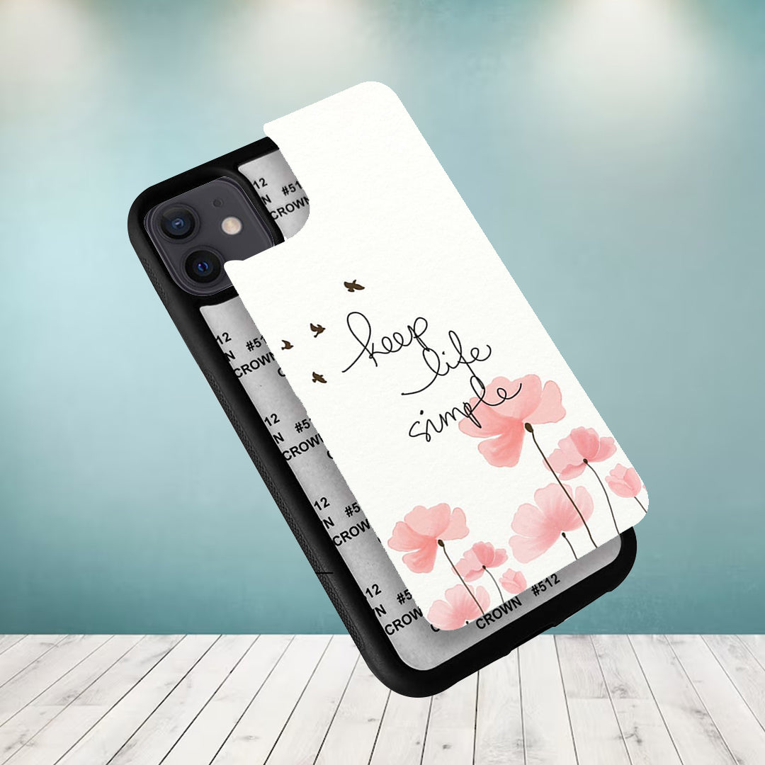 Keep Life Simple Glossy Metal Case Cover For Samsung