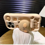 Teddy Bear 3D Cartoon Cute Cotton Bear Love Graphic Animal Back Case with Holder - ShopOnCliQ