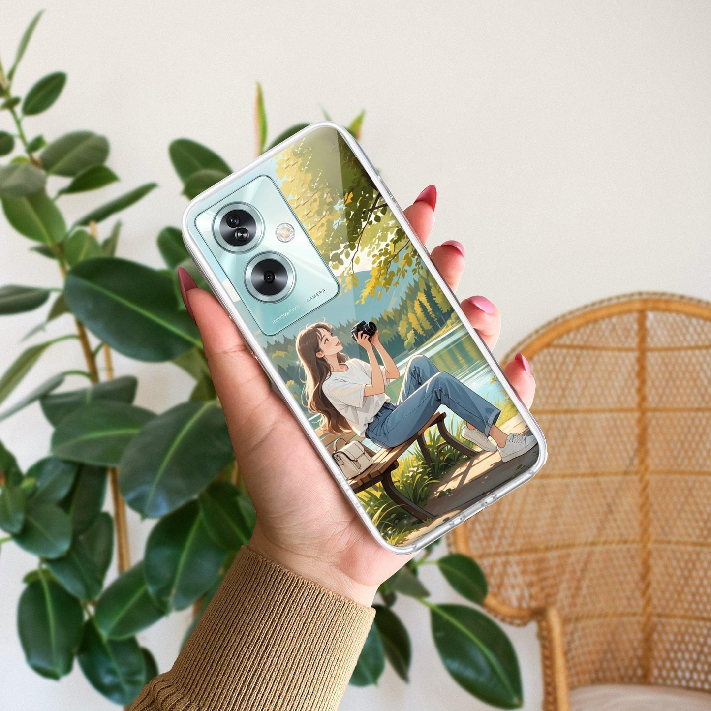 Nature’s Frame Transparent Silicon Case For Oppo