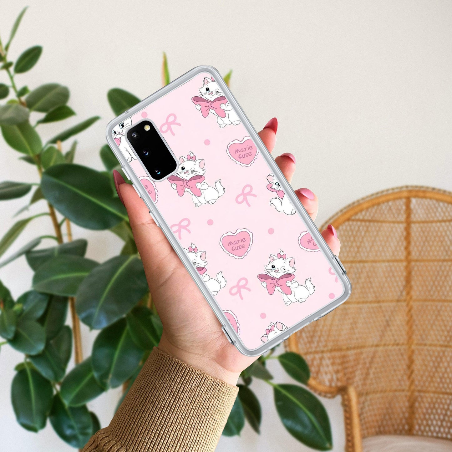 Cute Kitty Bliss Transparent Silicon Case For Samsung