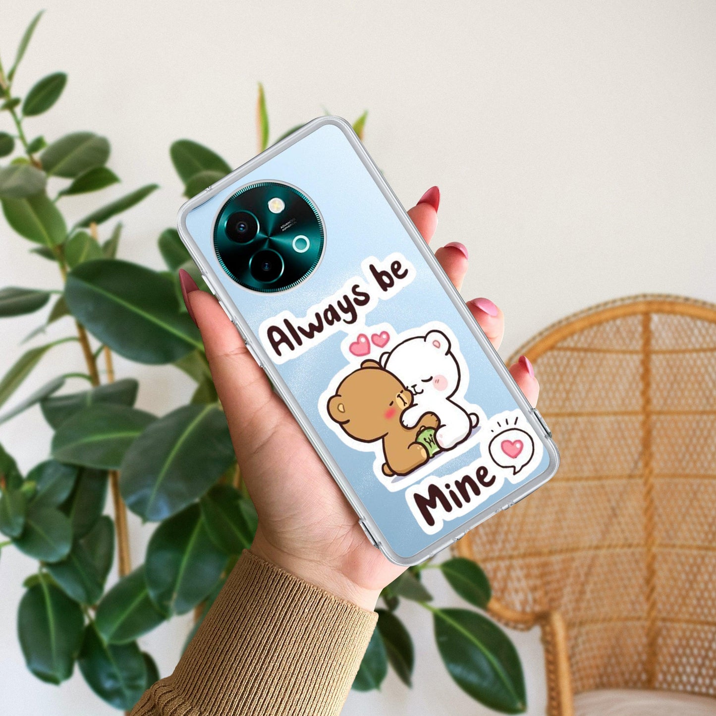 Cute Cuddle Bears Transparent Silicon Case For Vivo